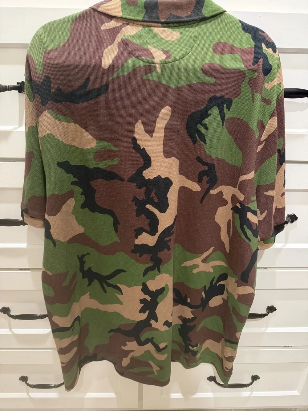 Ralph Lauren Men’s Polo Shirt - Green Brown Black Camo